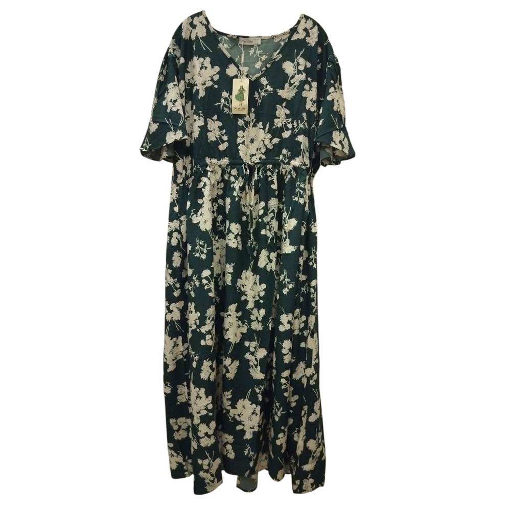 Floral Print Boho Cottagecore Maxi Dress Sundress With Pockets Sz 24 - Picture 4 of 13